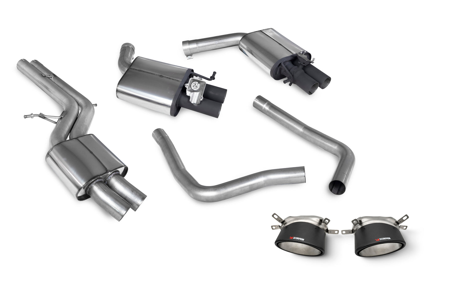 Audi RS7 C7 Resonated Half System With Trims (SAU117CF)
