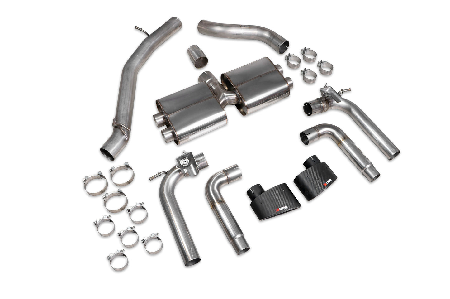 Audi S3 Saloon 8V Non-Resonated Cat/GPF-Back System With Valves (SAUS098CF)