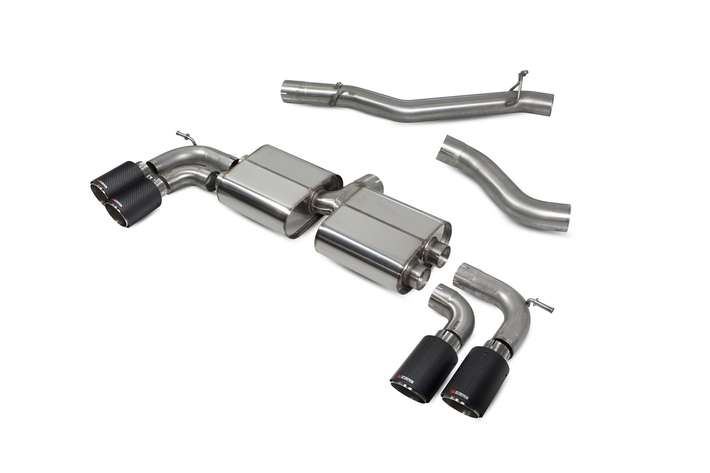 Audi S3 3-Door/Sportback 8V Non-Resonated Cat/GPF-Back System Without Valves (SAUS109CF)