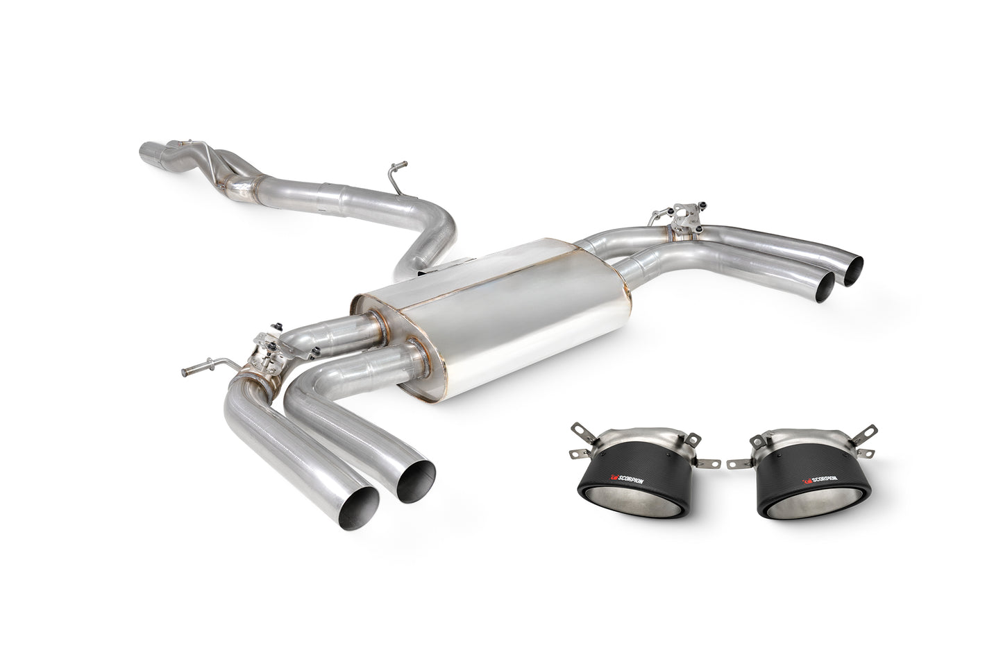 Audi RS3 8Y Saloon Non-Resonated Cat/GPF-Back System With Elec Valves (SAUS115CF)