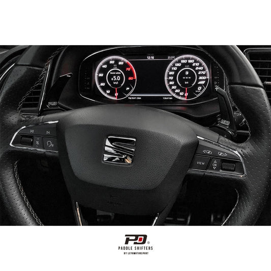 Leyo Audi Billet Paddle Shift Extension (SEAT) (Black) V1