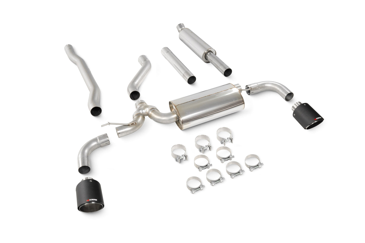 Mini Clubman F54 Cooper S 15-18 Non GPF Models Resonated Cat-Back System (SMN029CF)