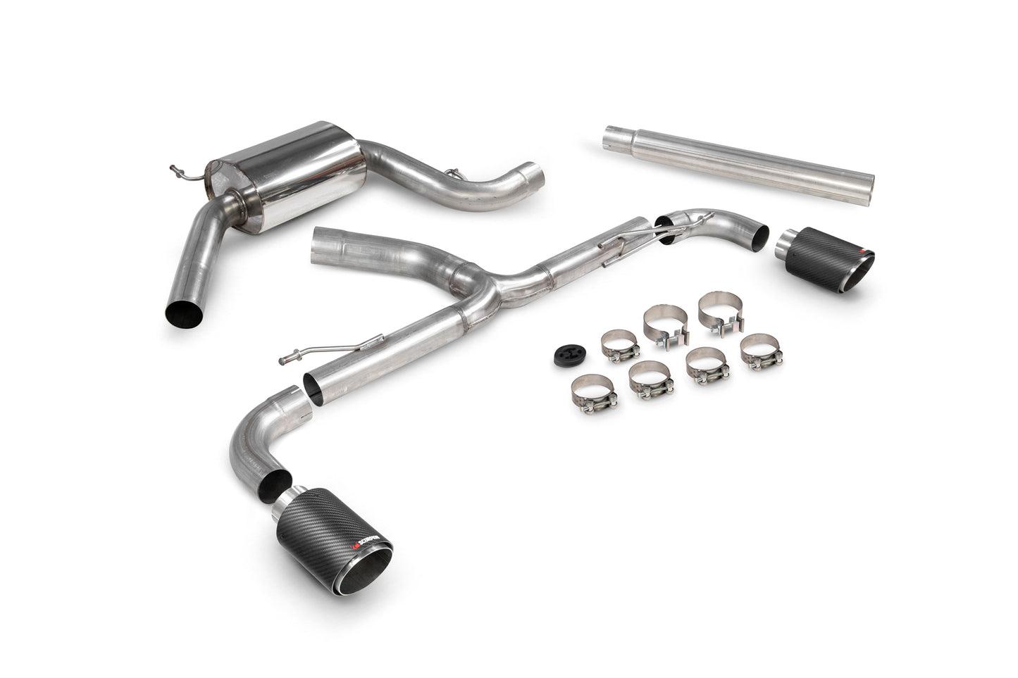 Volkswagen Scirocco R Resonated Predator Cat-Back System (SVW072CF)