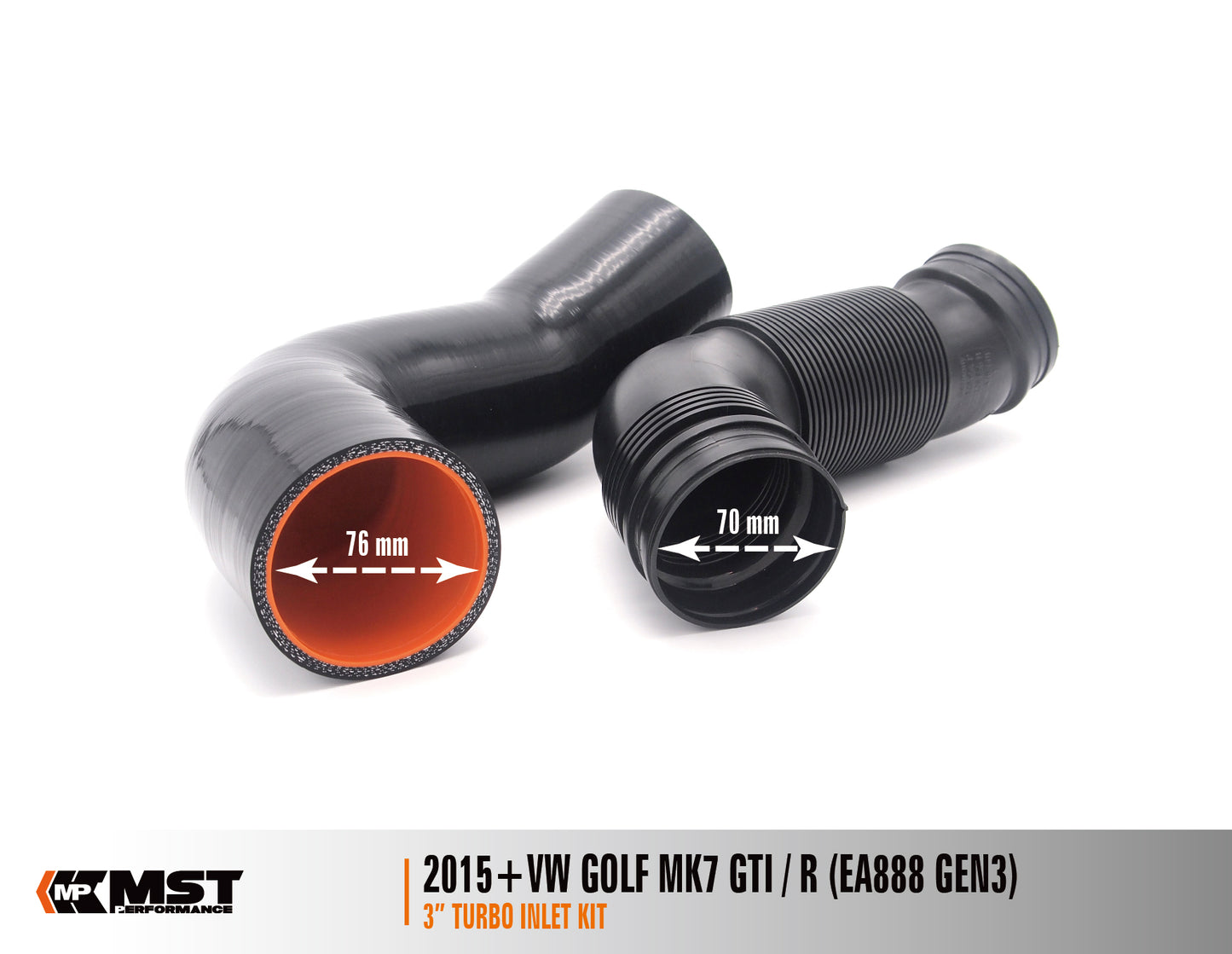 VW Golf MK7 MQB High Flow 3" Turbo Inlet Kit (For Stock Turbo) (VW-MK710)