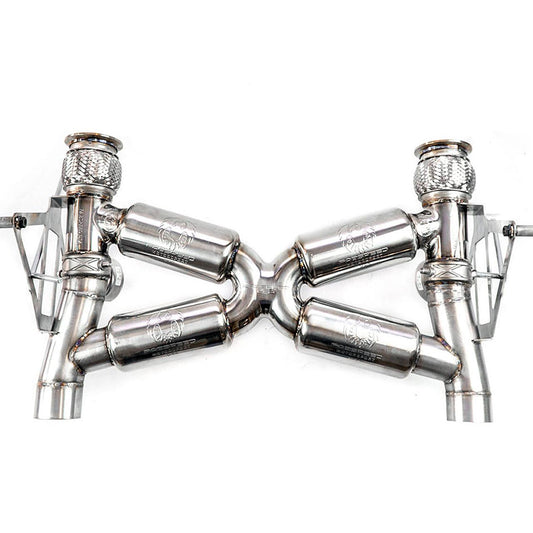 Fabspeed Lamborghini Huracan EVO / STO / Sterrato Valved Supersport X-Pipe Exhaust System 2019 Onwards (FS.LAM.HUREVO.VLV)