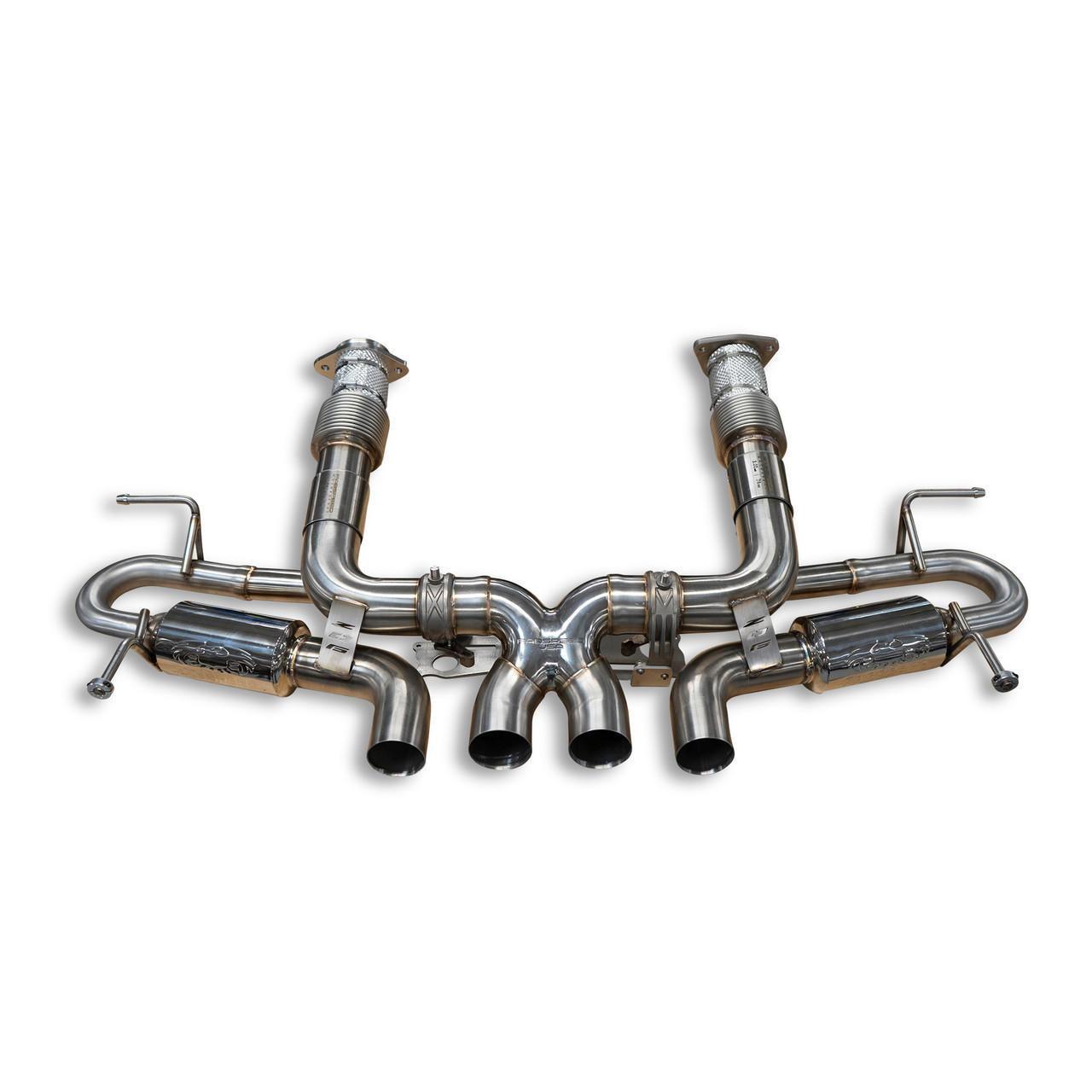 Fabspeed Chevrolet Corvette C8 Stingray / E-Ray Valved Center Exit Conversion Exhaust System 2023 Onwards (FS.CHEVY.C8CECK.VLV)