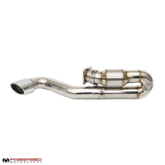 Fabspeed Porsche 911 Turbo 930 Sport Muffler Bypass Exhaust System with Catalyst 1976-1989 (FS.POR.911T.SCMBE)