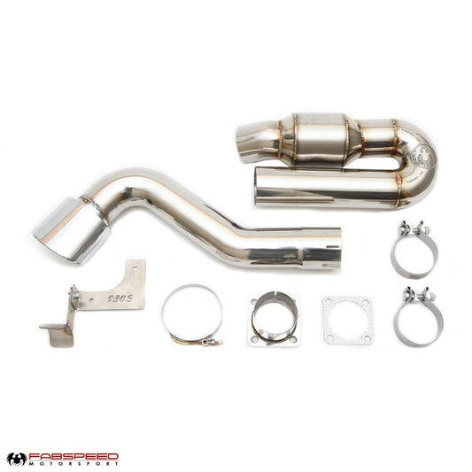 Fabspeed Porsche 911 Turbo 930 Sport Muffler Bypass Exhaust System with Catalyst 1976-1989 (FS.POR.911T.SCMBE)