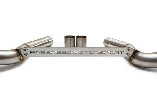 Fabspeed BMW M5 F90 Muffler Bypass Pipes with Quad Style Tips (FS.BMW.F90.MBX)