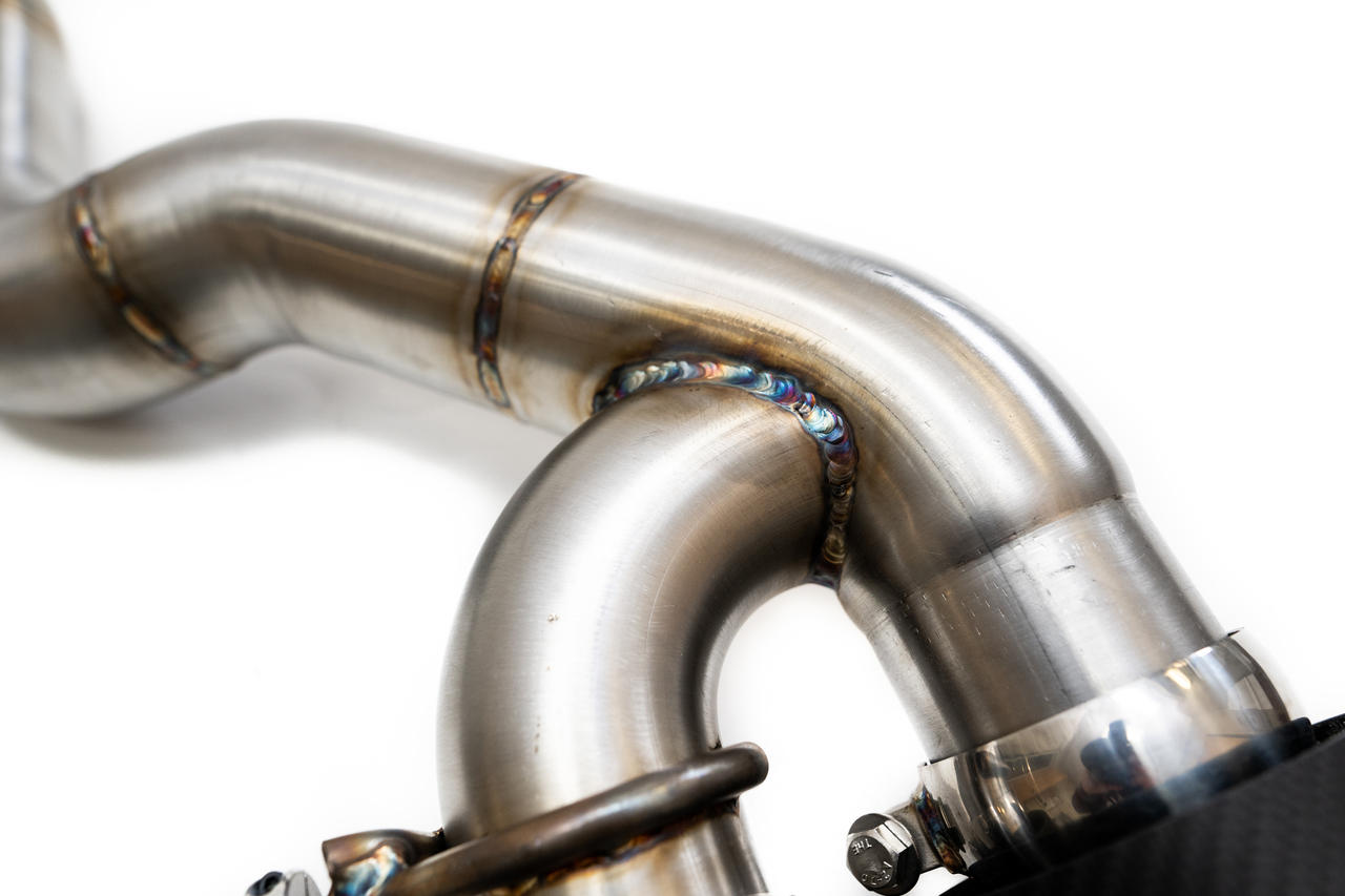 Fabspeed BMW M5 F90 Muffler Bypass Pipes with Quad Style Tips (FS.BMW.F90.MBX)