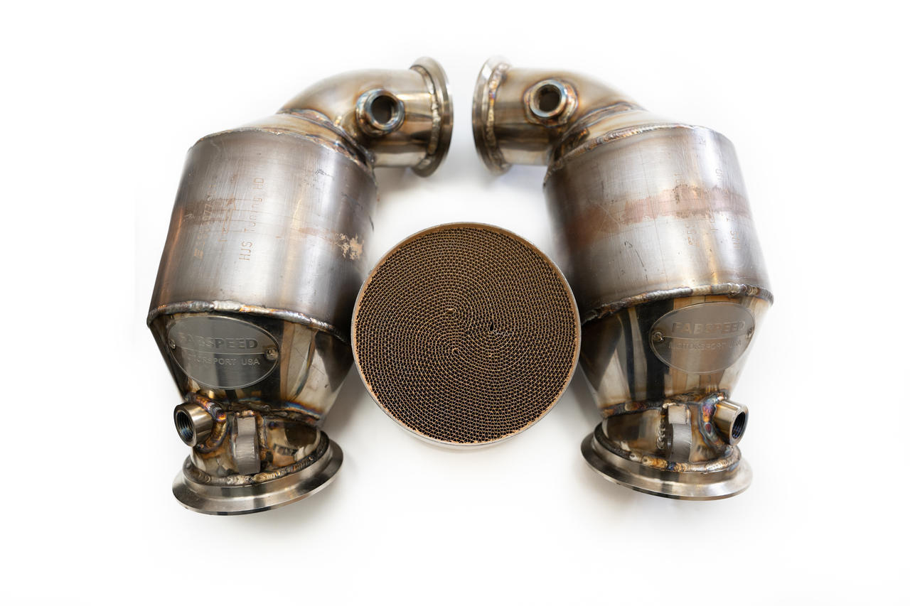 Fabspeed BMW M8 Primary Sport Catalytic Converter Downpipes 2019 Onwards (FS.BMW.M8.PSCDP)