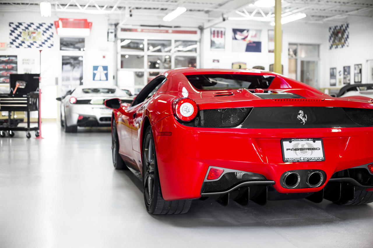 Fabspeed Ferrari 458 Italia Challenge Style Dual Exhaust Tips 2010-2015 (FS.FER.458.DLTPX)