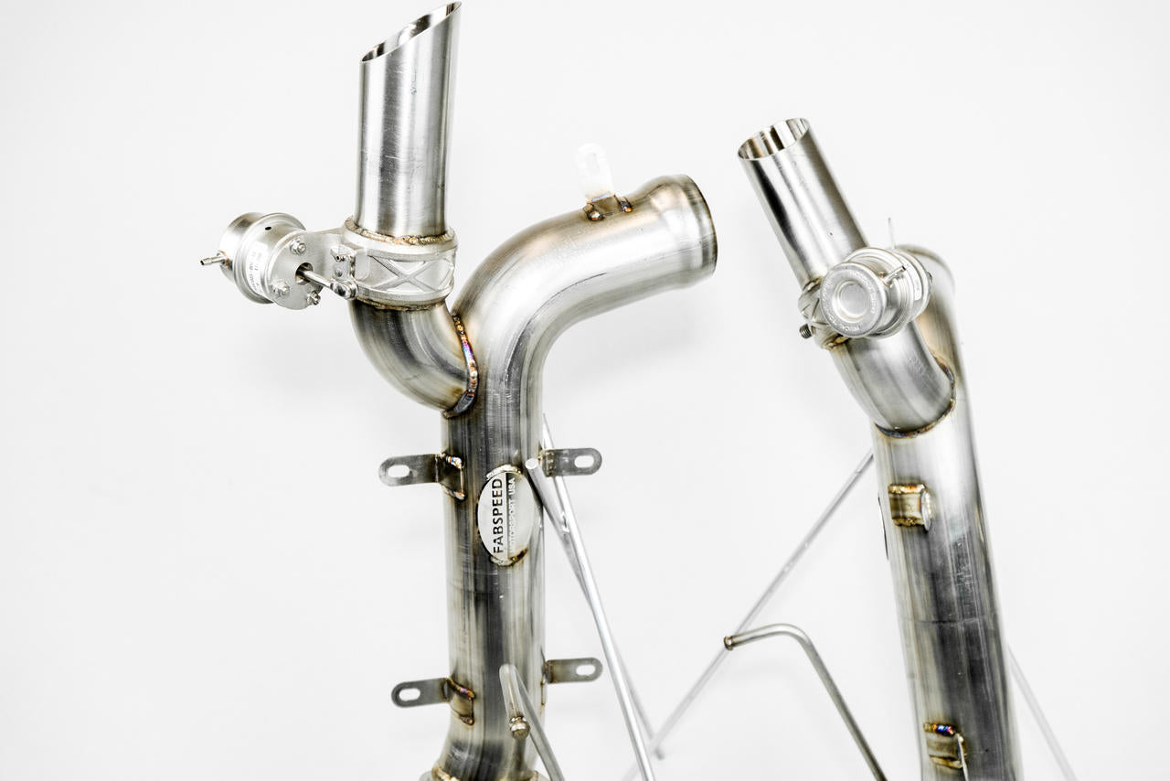 Fabspeed McLaren 570S / 540C "600LT Style" Valvetronic Sport Catalytic Converter Exhaust System (FS.MCL.570S.SC918V)