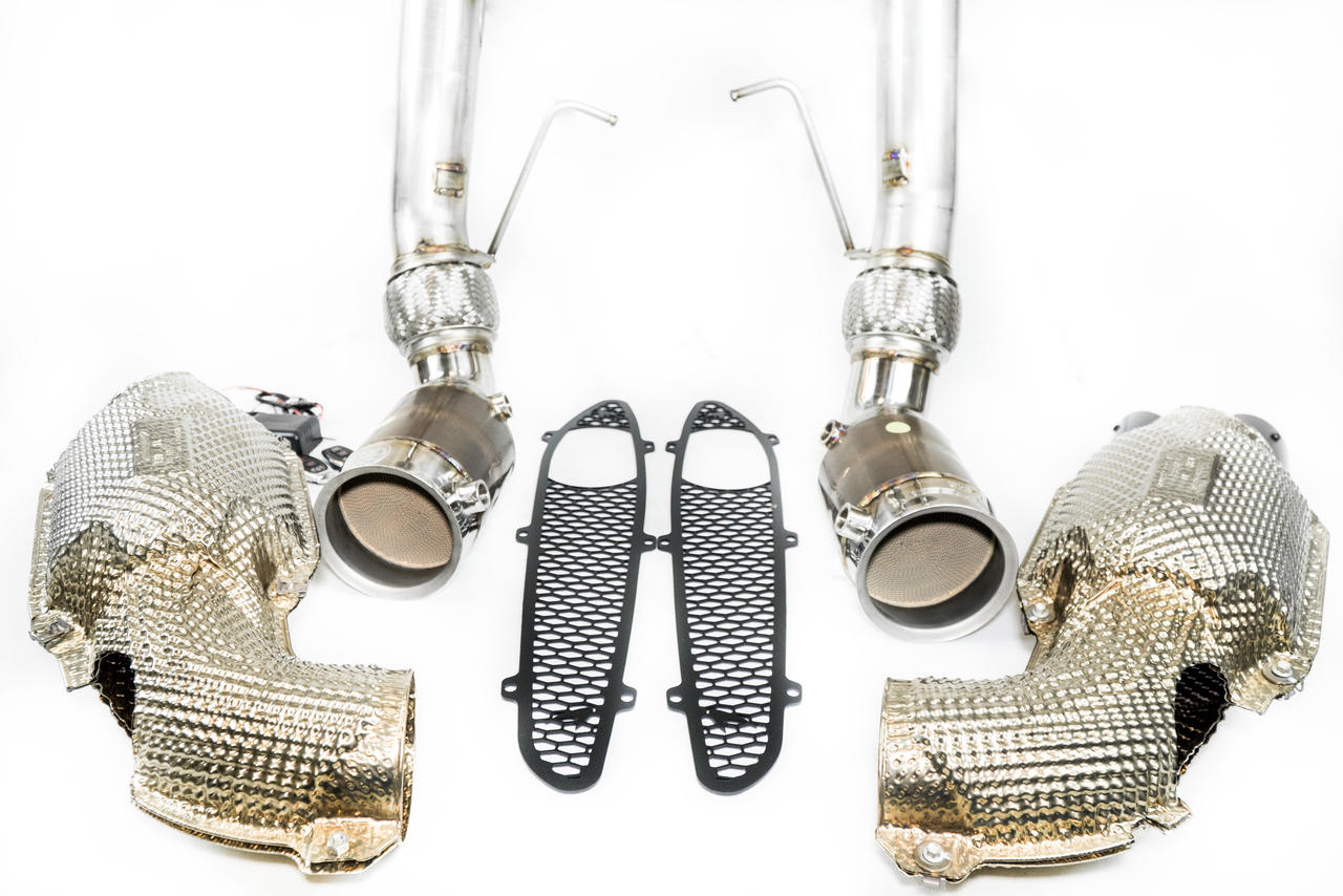 Fabspeed McLaren 570S / 540C "600LT Style" Valvetronic Sport Catalytic Converter Exhaust System (FS.MCL.570S.SC918V)