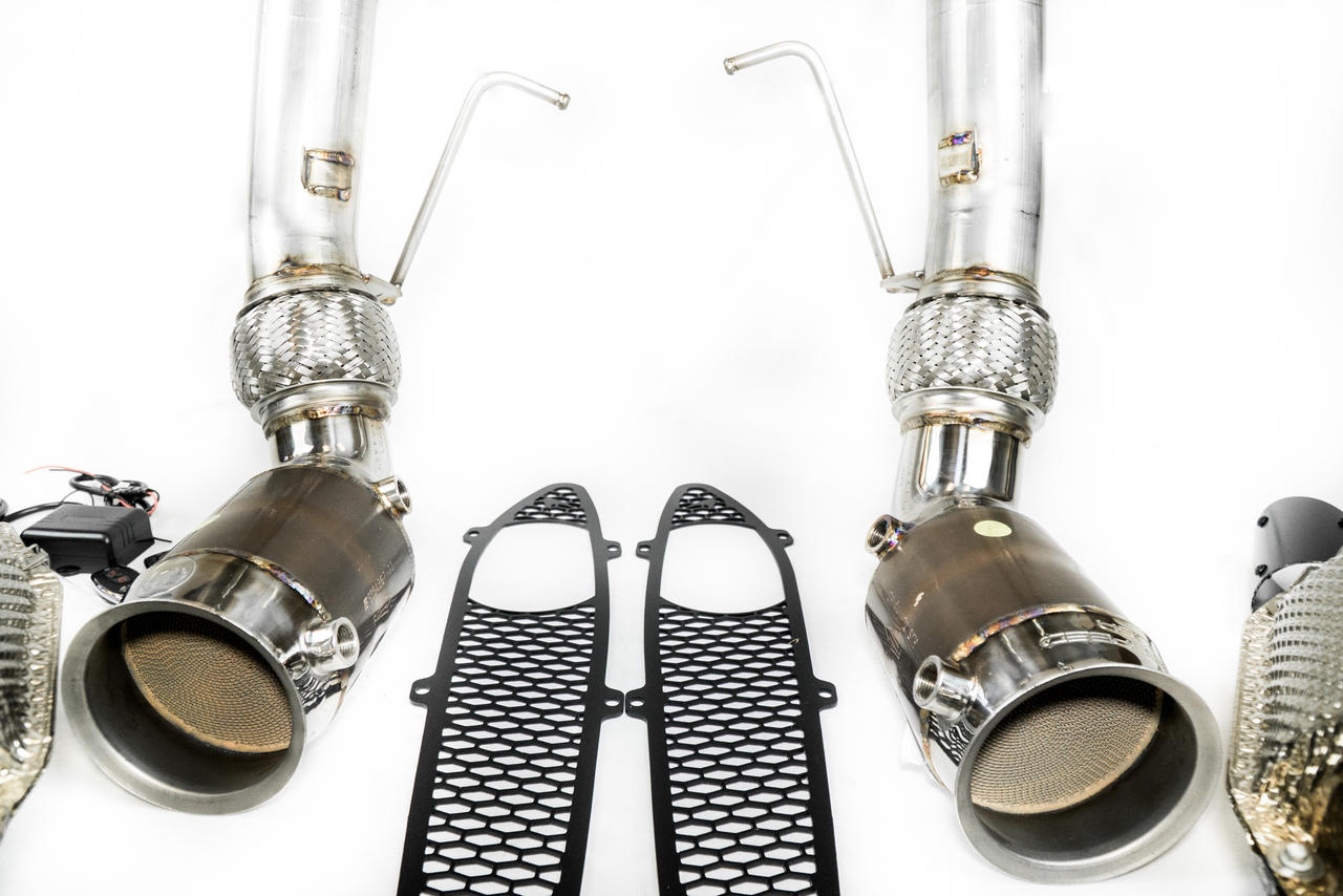 Fabspeed McLaren 570S / 540C "600LT Style" Valvetronic Sport Catalytic Converter Exhaust System (FS.MCL.570S.SC918V)