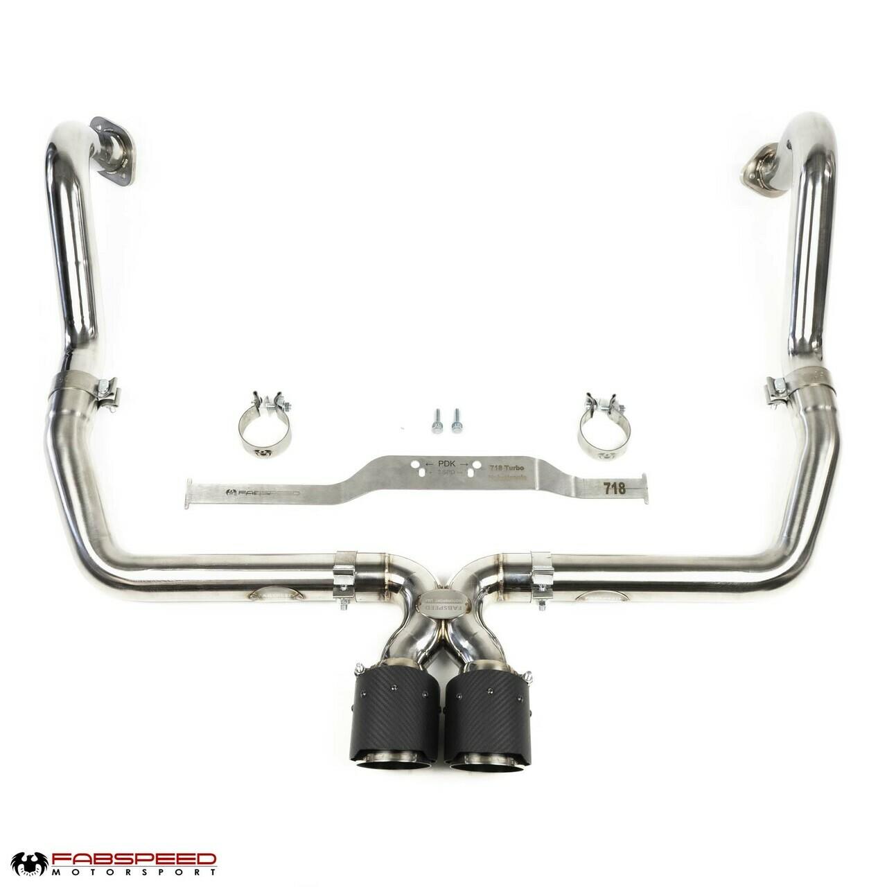 Fabspeed Porsche 718 Boxster/Cayman Maxflo Cat-Back Exhaust System 2017 Onwards (FS.POR.718.SSXX)