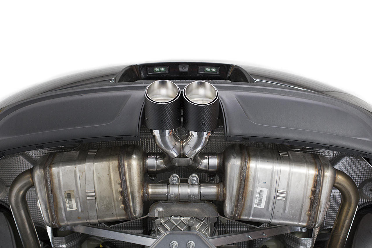 Fabspeed Porsche 718 Boxster/Cayman Maxflo True X-Pipe with Dual Tips 2017 Onwards (FS.POR.718.DLTXX)