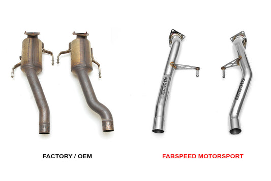 Fabspeed Porsche 955 Turbo / Turbo S Secondary Competition Link Pipes 2002-2007 (FS.POR.955T.CB)