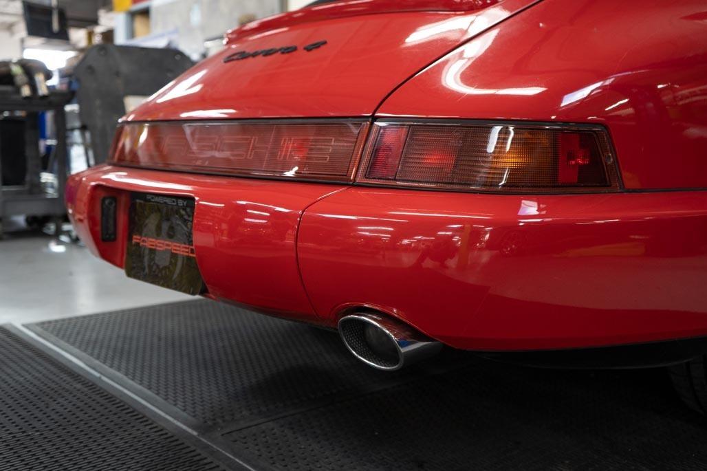 Fabspeed Porsche 964 Carrera Deluxe Oval Style Right-Side Tip for stock 964 2ndary muffler 1989-1994 (FS.POR.964.SROTP)