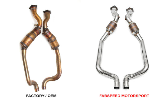 Fabspeed Porsche 970 Panamera Turbo / Turbo S Primary Sport Catalytic Converters 2010-2016 (FS.POR.970T.SC)