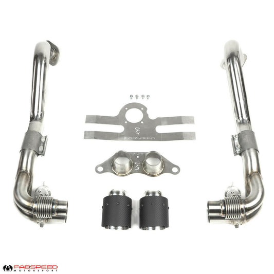 Fabspeed Porsche 981 Cayman GT4 / Spyder Valvetronic GT3 Muffler Conversion Kit (FS.POR.981GT4.GT3CKXR)