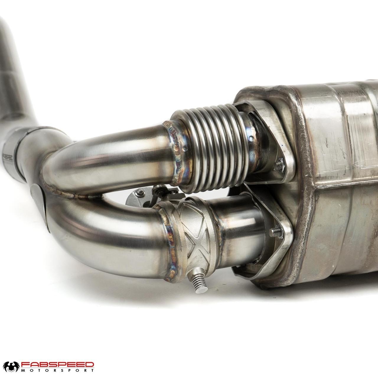Fabspeed Porsche 981 Cayman GT4 / Spyder Valvetronic GT3 Muffler Conversion Kit (FS.POR.981GT4.GT3CKXR)