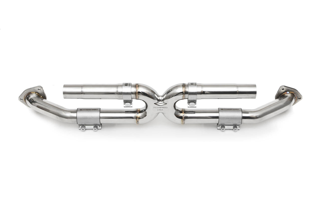 Fabspeed Porsche 991 Carrera Center Muffler Bypass X-Pipe Non-Valved Exhaust 2012-2016 (FS.POR.991.CMBX)