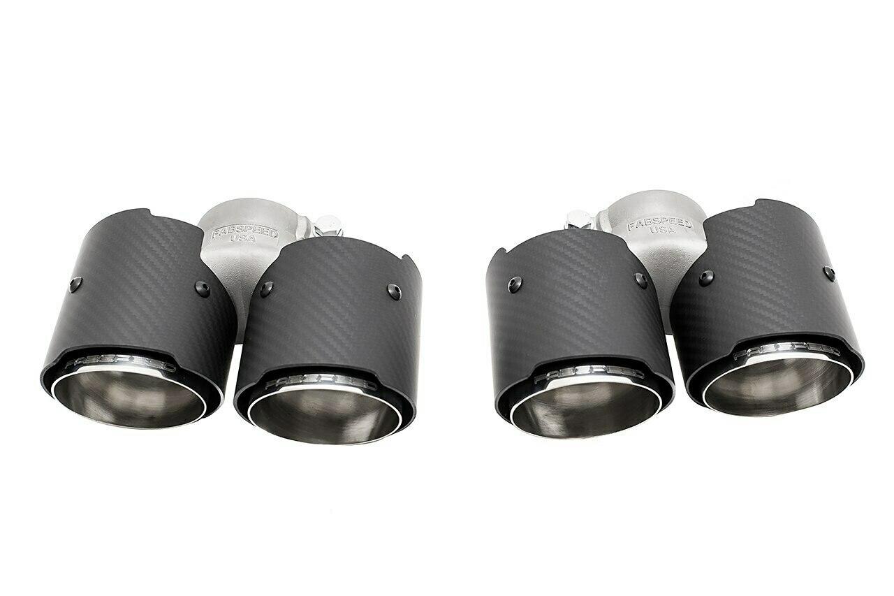 Fabspeed Porsche 991 Carrera Deluxe Quad-Style Tips NON-S / NON-PSE 2012-2016 (FS.POR.991.QDTSXX)