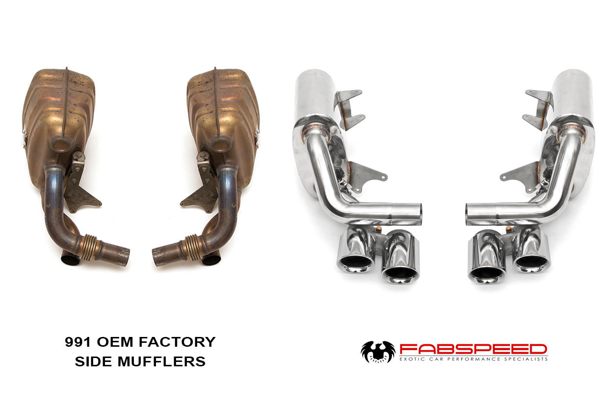Fabspeed Porsche 991 Carrera Maxflo Performance Side Exhaust System 2012-2016 (FS.POR.991.MAX3XX)