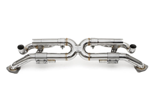 Fabspeed Porsche 991 Carrera Valvetronic Center Muffler Bypass X-Pipe Valved Exhaust Only 2012-2016 (FS.POR.991.CMBXVX)
