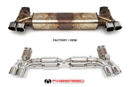 Fabspeed Porsche 991 Turbo / Turbo S Valvetronic Supersport X-Pipe Exhaust System 2013-2016 (FS.POR.991T.SSXXVQX)