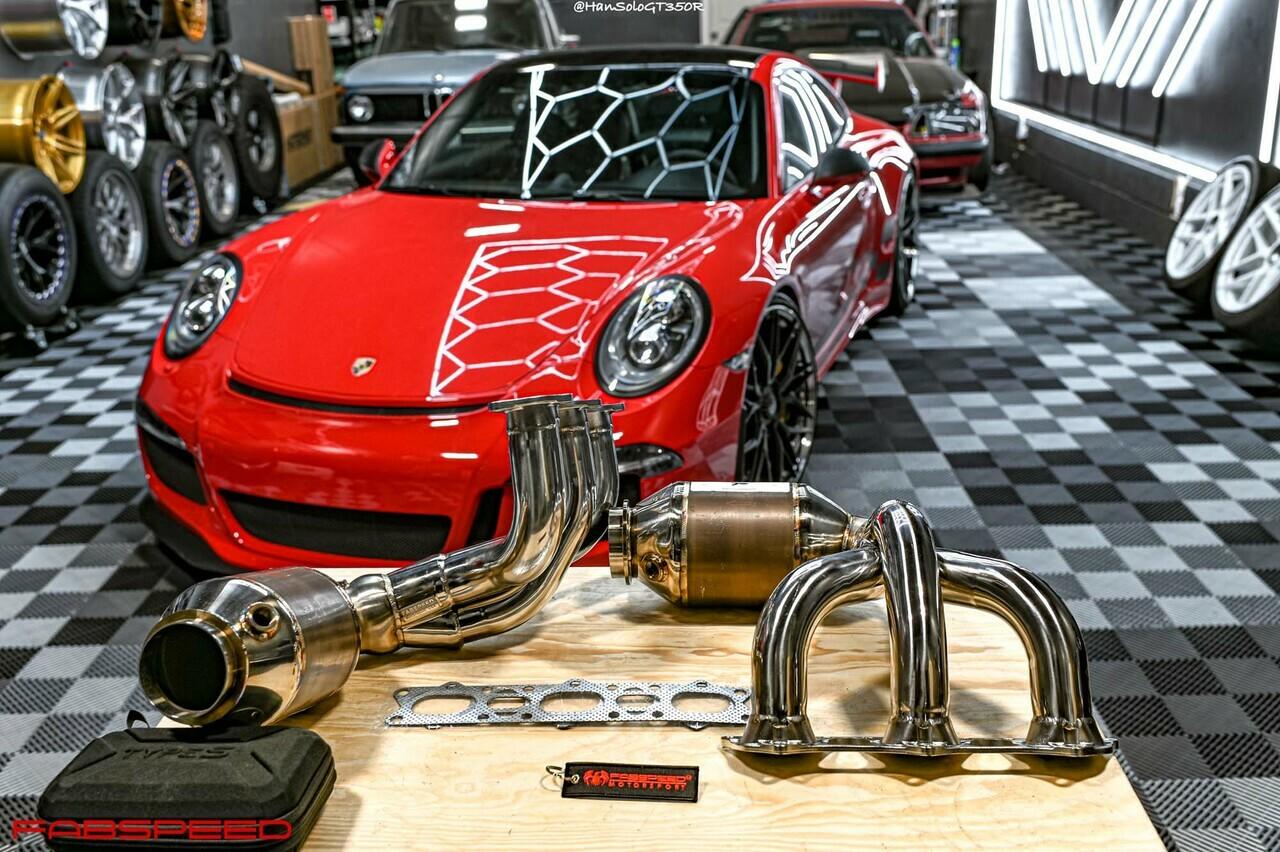 Fabspeed Porsche 991.2 GT3 / GT3 RS Sport Headers with HJS Catalytic Converters (FS.POR.9912GT3.SHDR)