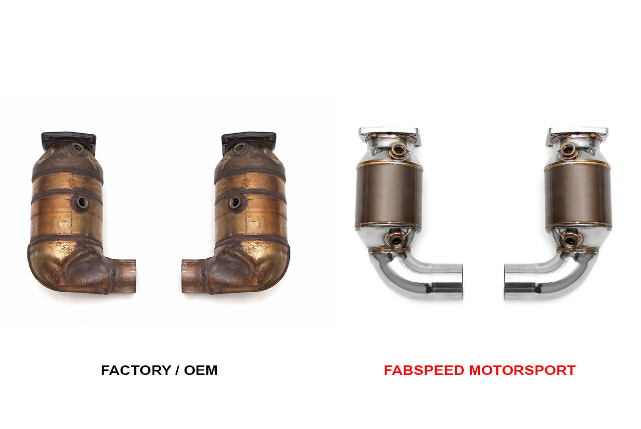 Fabspeed Porsche 991.2 Turbo / Turbo S Sport Catalytic Converters 2017 Onwards (FS.POR.9912T.SC)