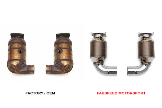 Fabspeed Porsche 991.2 Turbo / Turbo S Sport Catalytic Converters 2017 Onwards (FS.POR.9912T.SC)