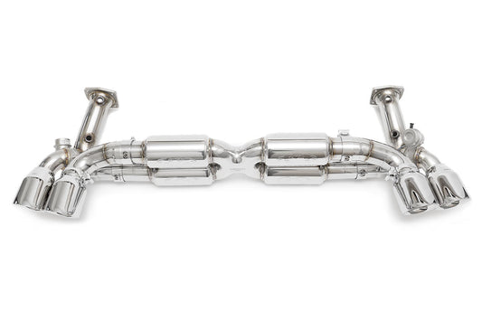 Fabspeed Porsche 991.2 Twin Turbo / Turbo S Valvetronic Supersport X-Pipe Exhaust System 2017-2020 (FS.POR.9912T.SSXXVQX)