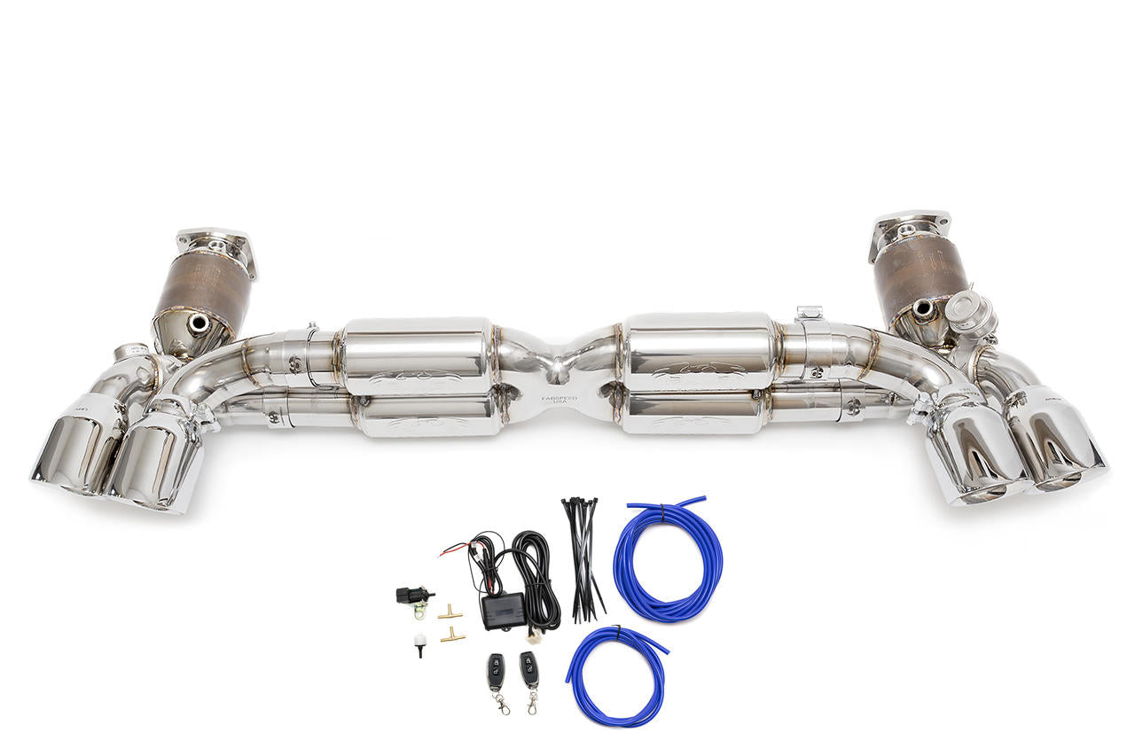 Fabspeed Porsche 991.2 Twin Turbo / Turbo S Valvetronic Supersport X-Pipe Exhaust System 2017-2020 (FS.POR.9912T.SSXXVQX)