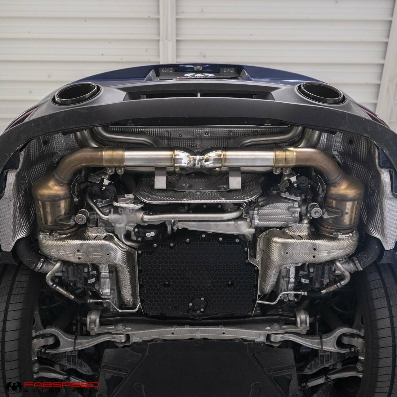 Fabspeed Porsche 992 Twin Turbo / Twin Turbo S Cat-Back Valvetronic Maxflo Exhaust System 2021 Onwards (FS.POR.992T.VLVX)