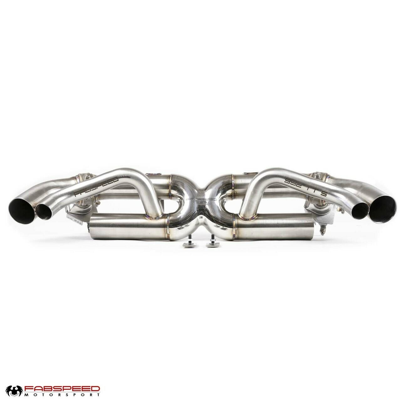 Fabspeed Porsche 992 Twin Turbo / Twin Turbo S Cat-Back Valvetronic Maxflo Exhaust System 2021 Onwards (FS.POR.992T.VLVX)
