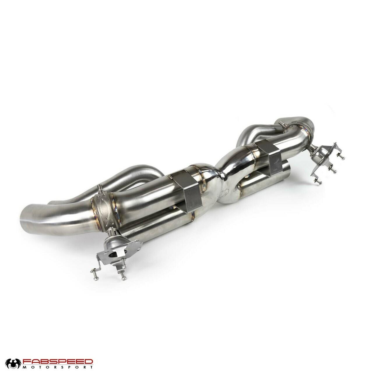 Fabspeed Porsche 992 Twin Turbo / Twin Turbo S Cat-Back Valvetronic Maxflo Exhaust System 2021 Onwards (FS.POR.992T.VLVX)