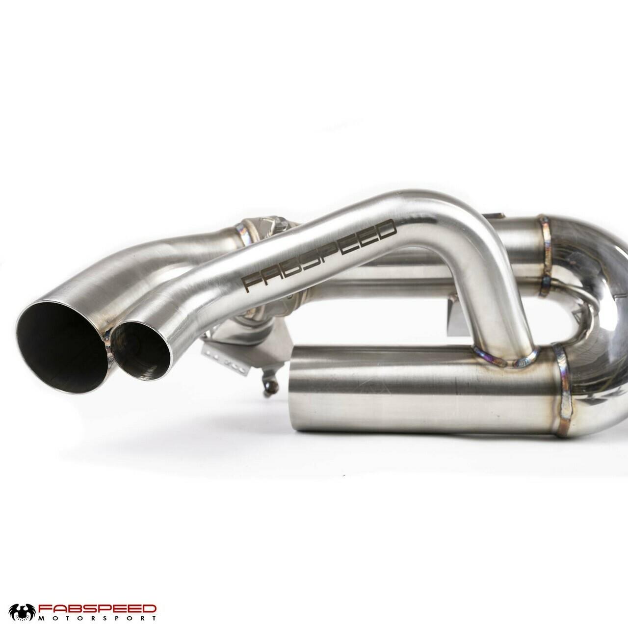 Fabspeed Porsche 992 Twin Turbo / Twin Turbo S Cat-Back Valvetronic Maxflo Exhaust System 2021 Onwards (FS.POR.992T.VLVX)