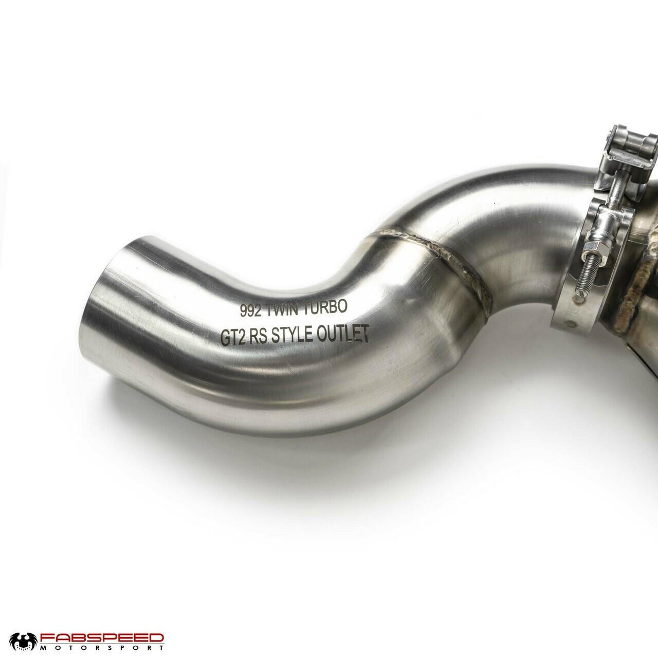 Fabspeed Porsche 992 Carrera Sport Catalytic Converters with GT2RS Style Outlets 2021 Onwards (FS.POR.992.SCGT2XX)