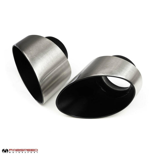 Fabspeed Porsche 993 Turbo Single Wall Oval Bolt-On Tips 1995-1998 (FS.POR.993T.SWOTXR)