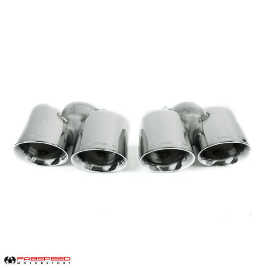 Fabspeed Porsche 997.2 Turbo / Turbo S Deluxe Quad Style Tips 2010-2012 (FS.POR.9972T.QDTX)