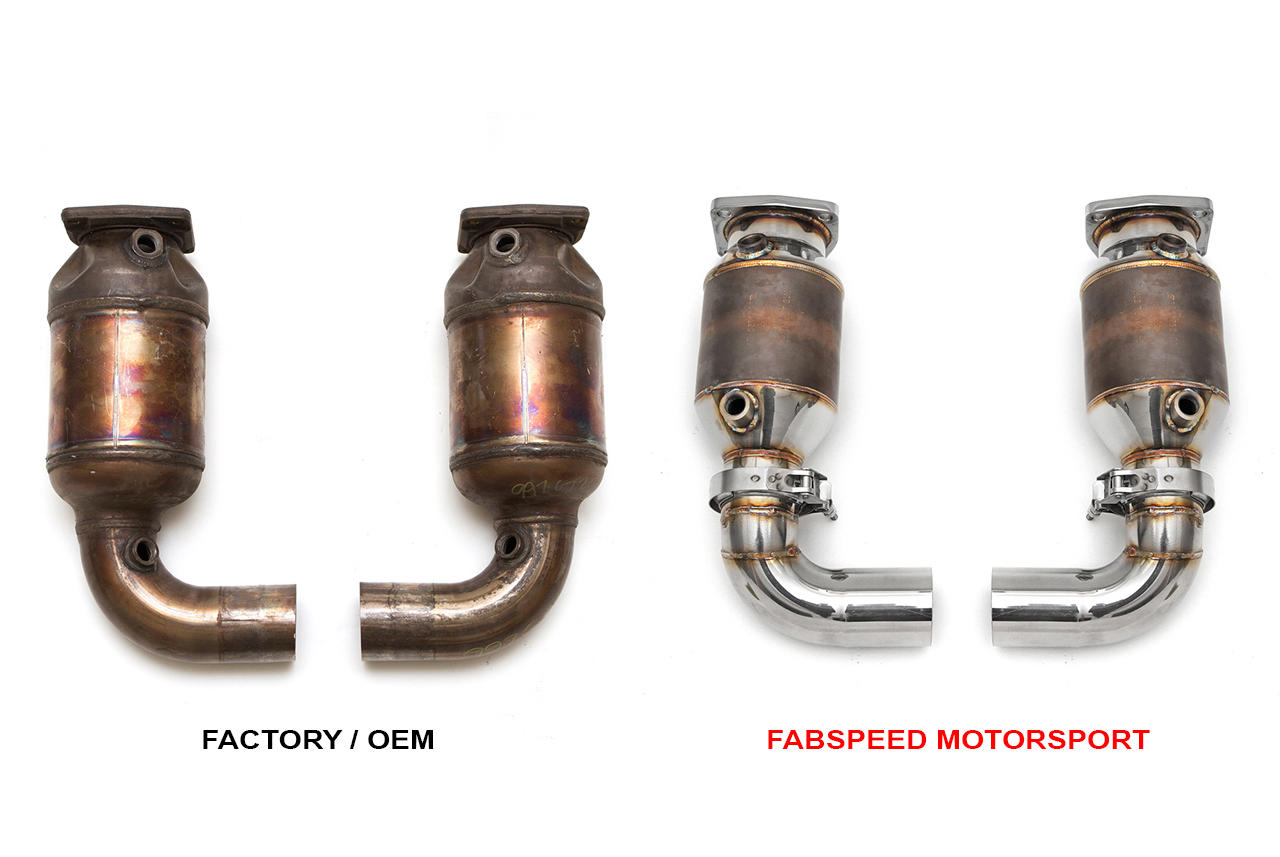 Fabspeed Porsche 997.2 Turbo / Turbo S Sport Catalytic Converters 2010-2012 (FS.POR.9972T.SC)