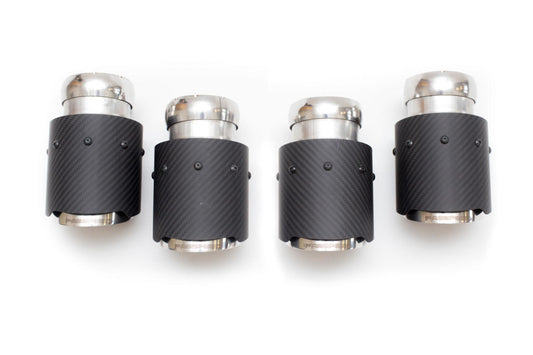 Fabspeed Porsche E3 Cayenne S 2.9L Turbo Deluxe Quad Style Tips (FS.POR.E3S.DLTX)