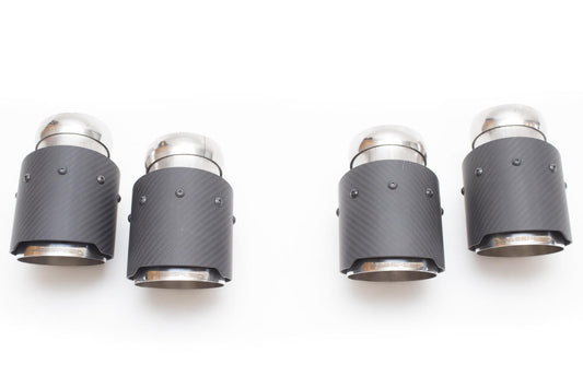 Fabspeed Porsche E3 Cayenne S 2.9L Turbo Deluxe Quad Style Tips (FS.POR.E3S.DLTX)