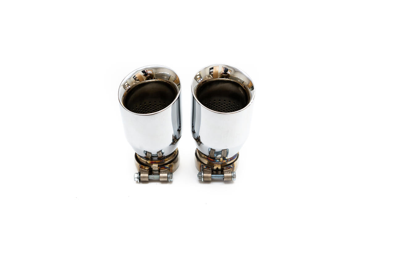 Fabspeed Porsche E3 Cayenne S 2.9L Turbo Deluxe Quad Style Tips (FS.POR.E3S.DLTX)