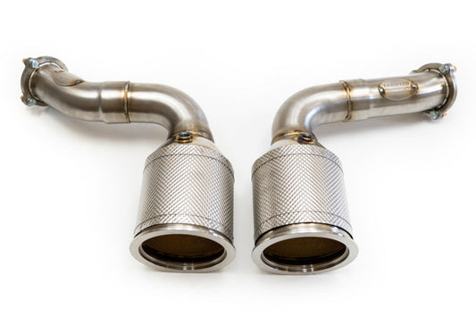 Fabspeed Porsche E3 Cayenne S 2.9L Turbo / Turbo S Primary Sport Catalytic Converters (FS.POR.E3S.SC)
