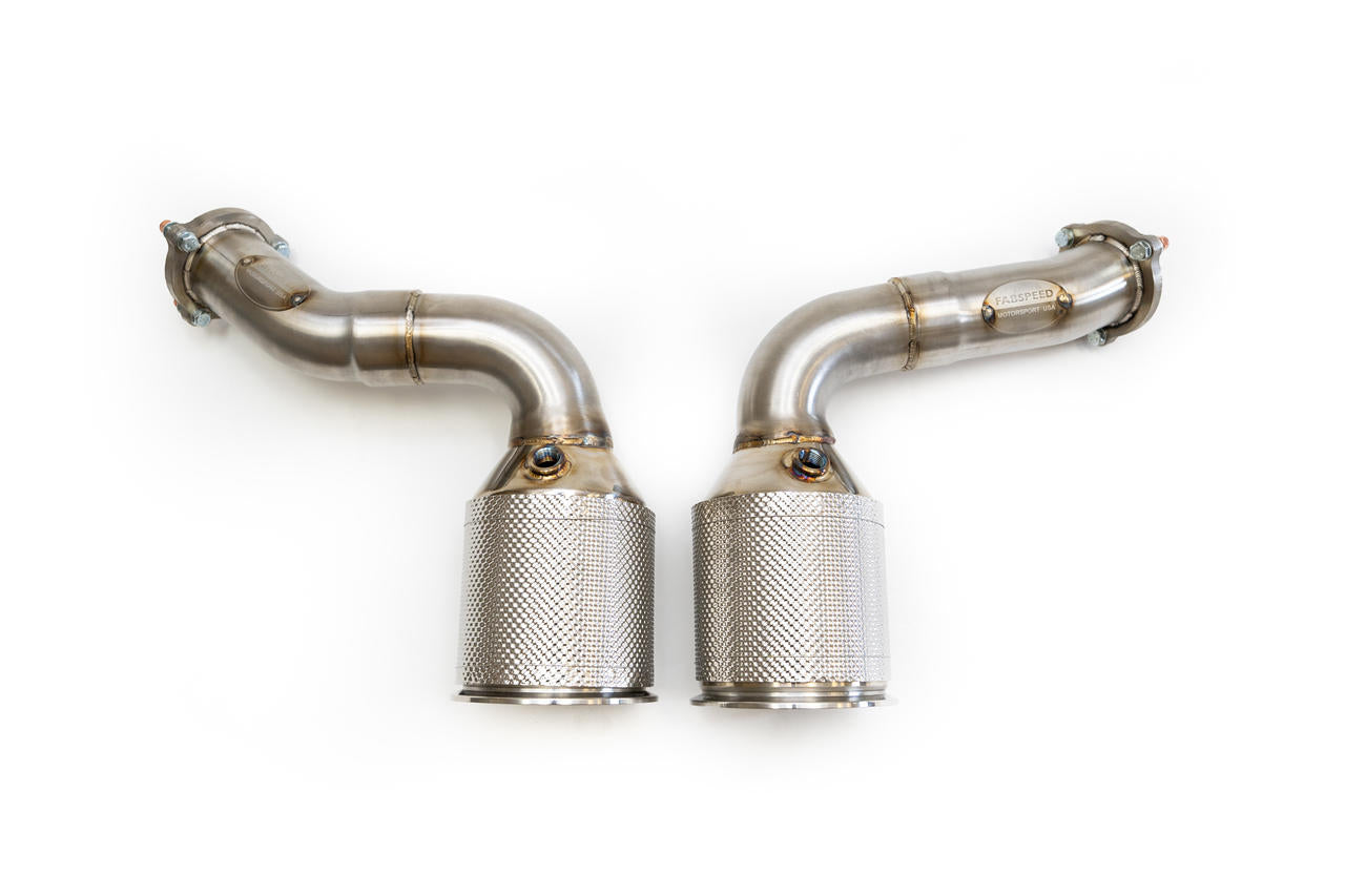 Fabspeed Porsche E3 Cayenne S 2.9L Turbo / Turbo S Primary Sport Catalytic Converters (FS.POR.E3S.SC)