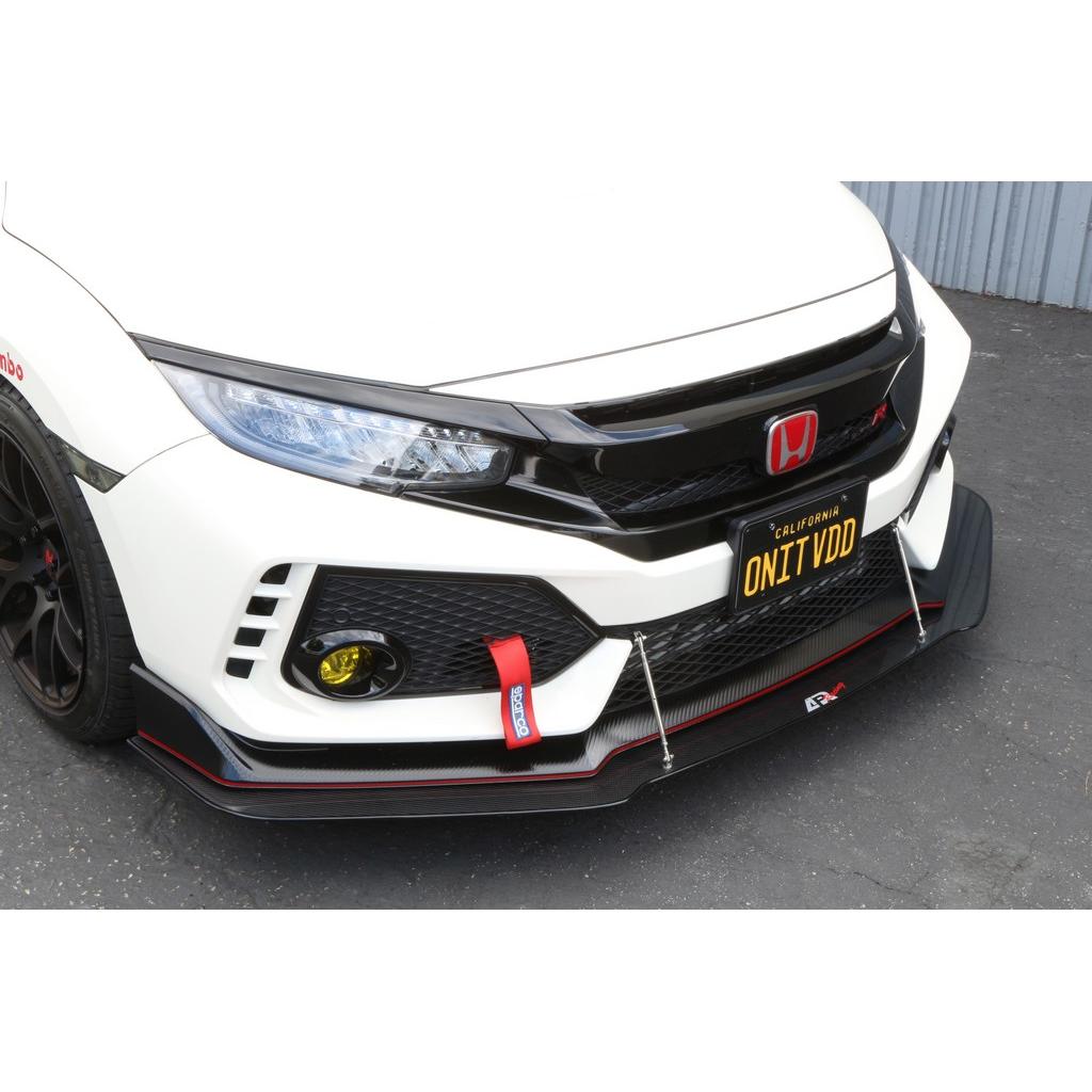 APR Honda FK8 Civic Type R With OEM Lip Front Wind Splitter 2017-2021